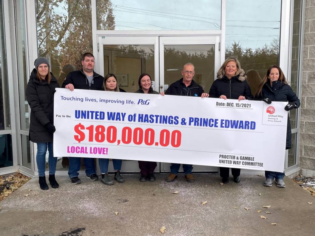 InQuinte.ca P & G makes huge donation to local United Way