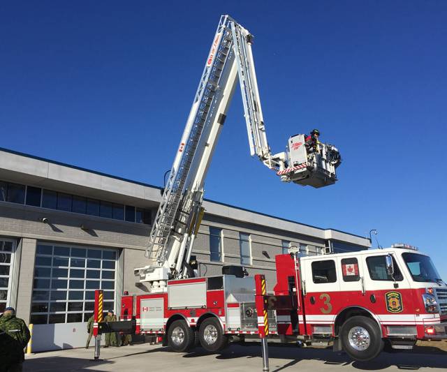 inquinte ca cfb firefighters welcome new fire truck